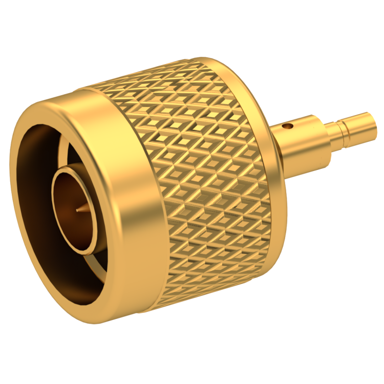 SSMB / PRECISION N STRAIGHT JACK/PLUG MALE/MALE GOLD