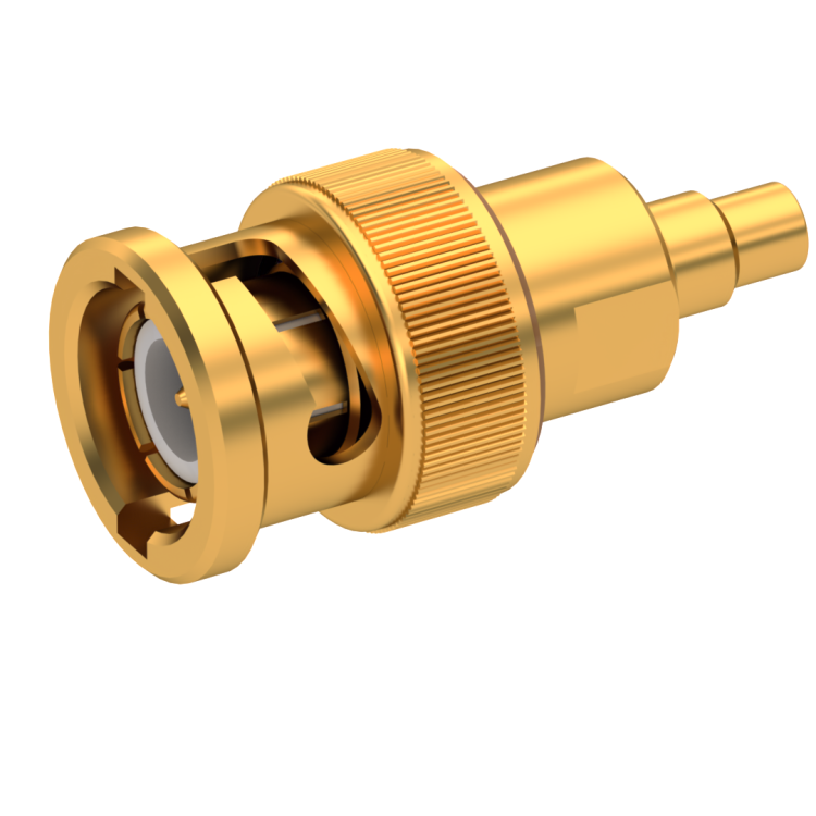 SMC / BNC STRAIGHT JACK/PLUG MALE/MALE GOLD