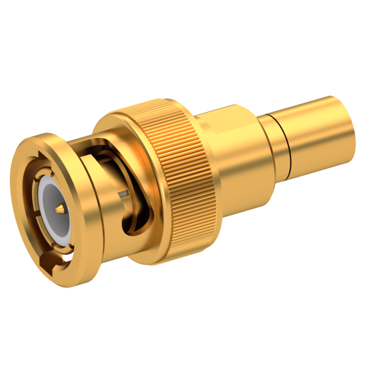 SMB / BNC STRAIGHT PLUG/PLUG FEMALE/MALE GOLD