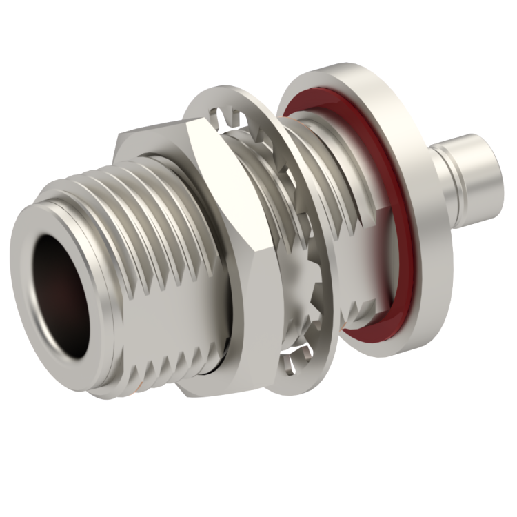 75 OHM / N STRAIGHT JACK/JACK MALE/FEMALE NICKEL