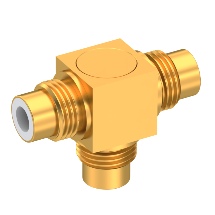 75 OHM / 75 OHM / 75 OHM TEE JACK/JACK/JACK MALE/MALE/MALE GOLD 75 OHM / 75 OHM / 75 OHM TEE JACK/JACK/JACK MALE/MALE/MALE GOLD