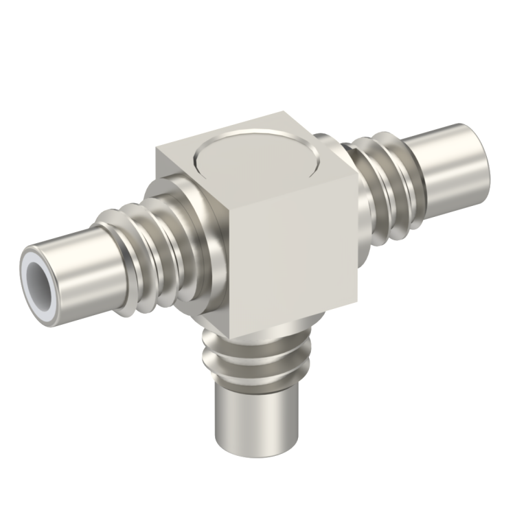 SMC / SMC / SMC TEE JACK/JACK/JACK MALE/MALE/MALE NICKEL