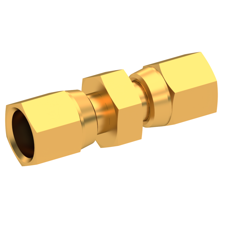 SMC / SMC STRAIGHT PLUG/PLUG FEMALE/FEMALE GOLD