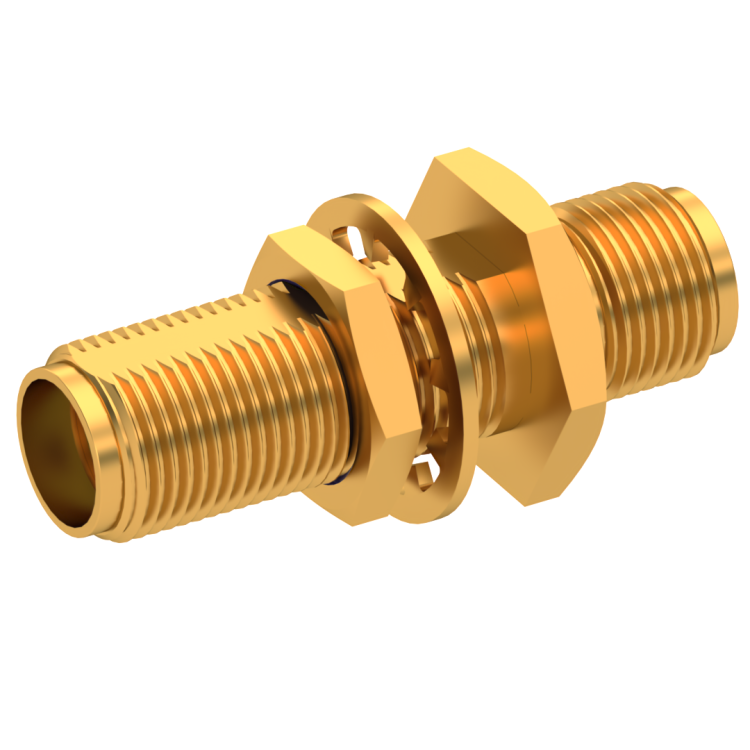 SMA / SMA STRAIGHT JACK/JACK FEMALE/FEMALE GOLD