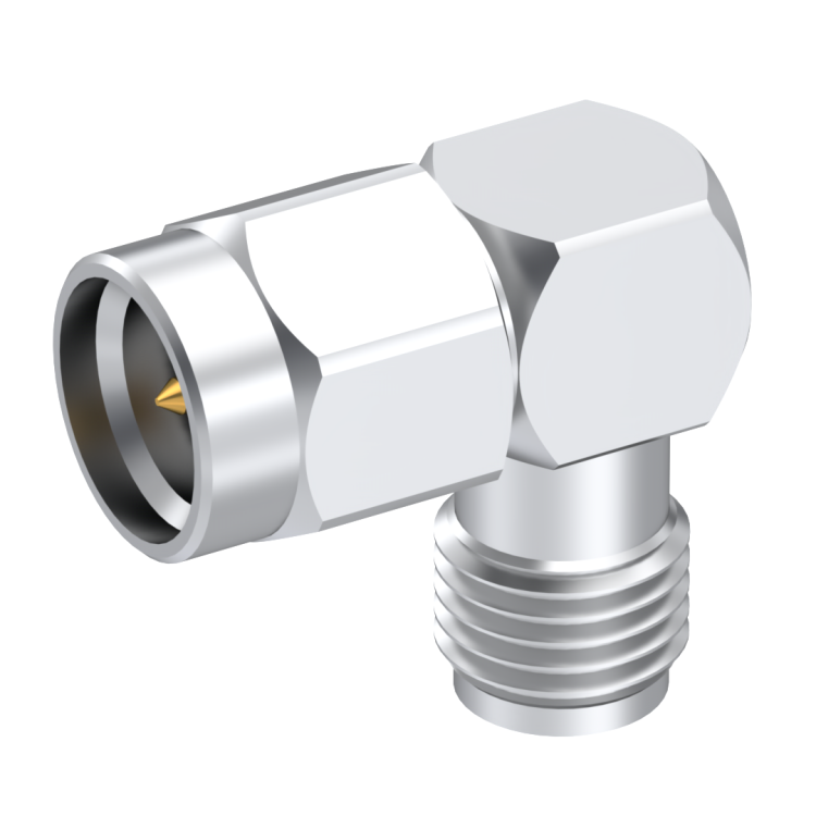 SMA / SMA RIGHT ANGLE JACK/PLUG FEMALE/MALE PASSIVATED