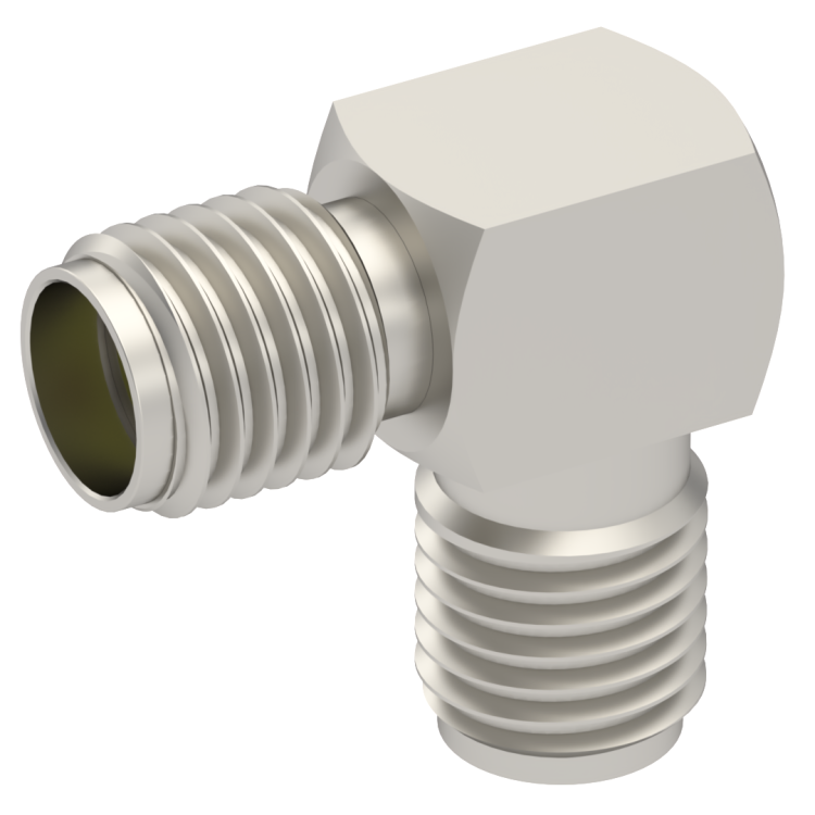 SMA / SMA RIGHT ANGLE JACK/JACK FEMALE/FEMALE PASSIVATED