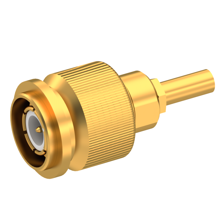TNC / STRAIGHT PLUG MALE CRIMP TYPE FOR 2.6/50 S CABLE GOLD