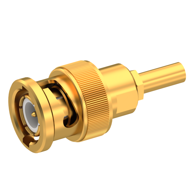 BNC / STRAIGHT PLUG MALE CRIMP TYPE FOR 2/50 S CABLE GOLD