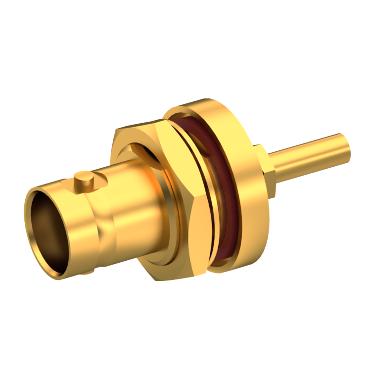 BNC / STRAIGHT JACK FEMALE CRIMP TYPE FOR 2/50 D CABLE GOLD REAR MOUNT|PANEL SEALED BNC / STRAIGHT JACK FEMALE CRIMP TYPE FOR 2/50 D CABLE GOLD REAR MOUNT|PANEL SEALED