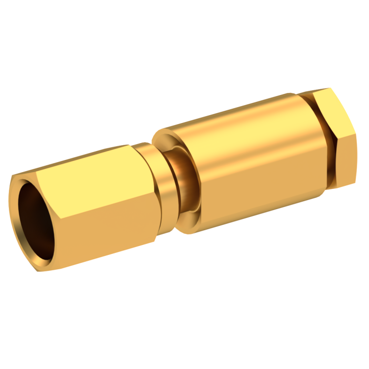 SSMC / STRAIGHT PLUG FEMALE SOLDER TYPE FOR .085''/50 SR GOLD