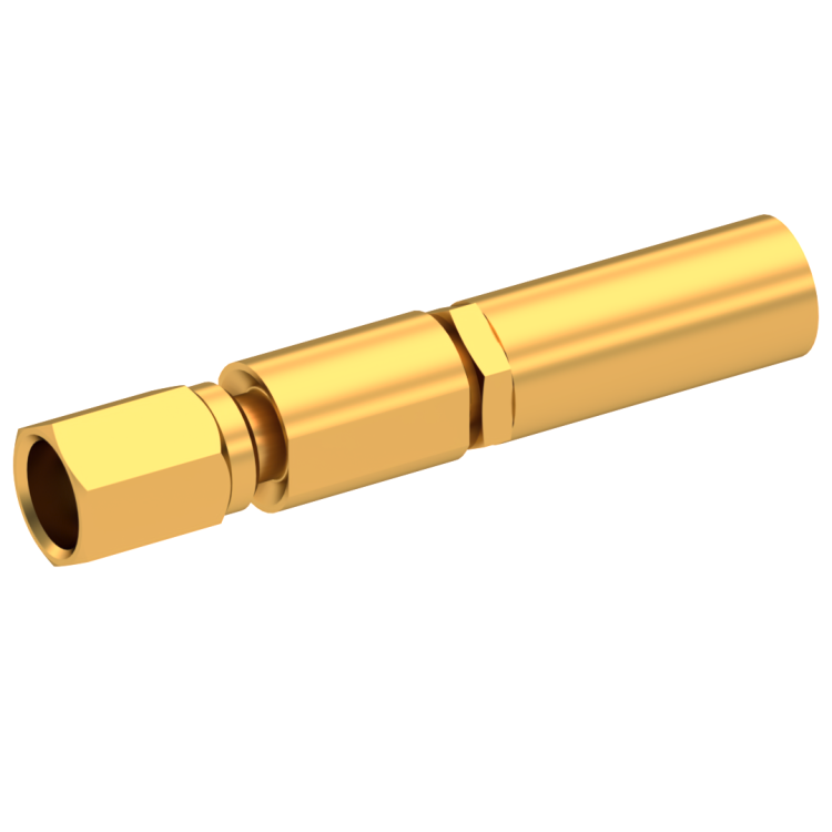 SSMC / STRAIGHT PLUG FEMALE CRIMP TYPE FOR 2/50 S CABLE GOLD