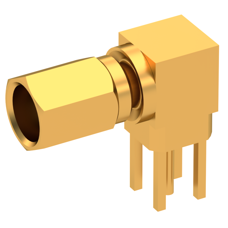 SSMC / RIGHT ANGLE PLUG FEMALE GOLD