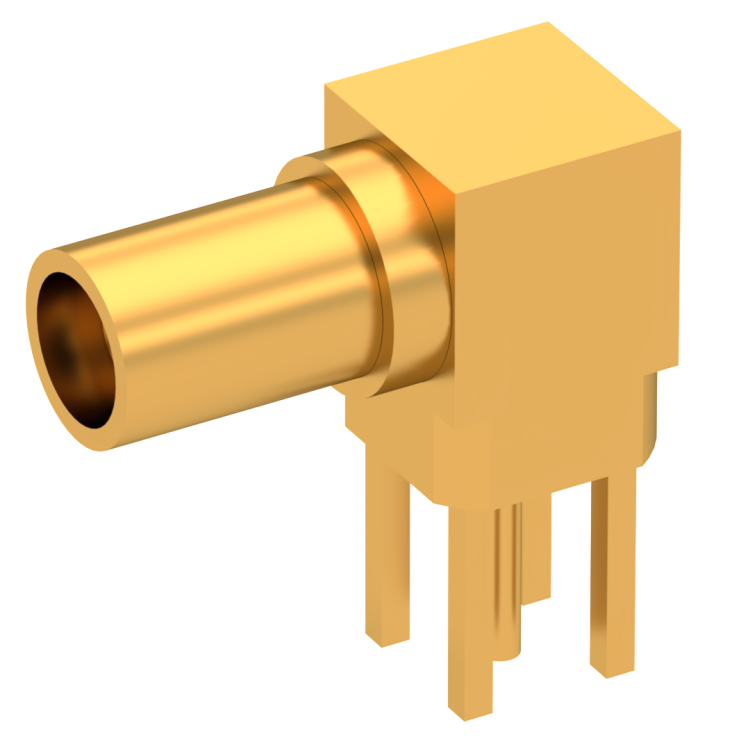 CABLE TERMINATION RIGHT ANGLE PCB MOUNT CRIMP TYPE FOR 2/50 S CABLE GOLD 