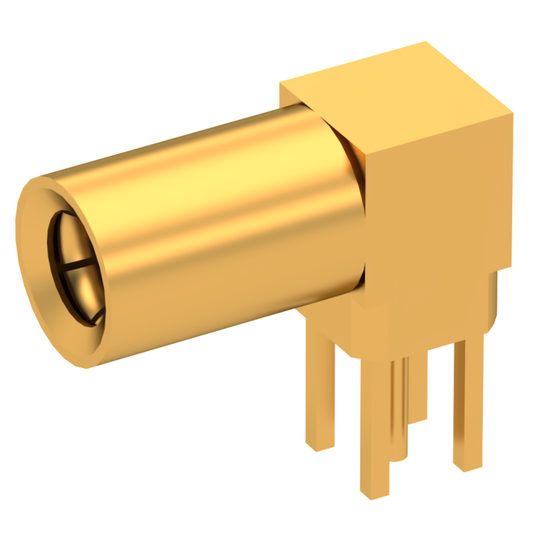SSMB / RIGHT ANGLE PLUG FEMALE GOLD