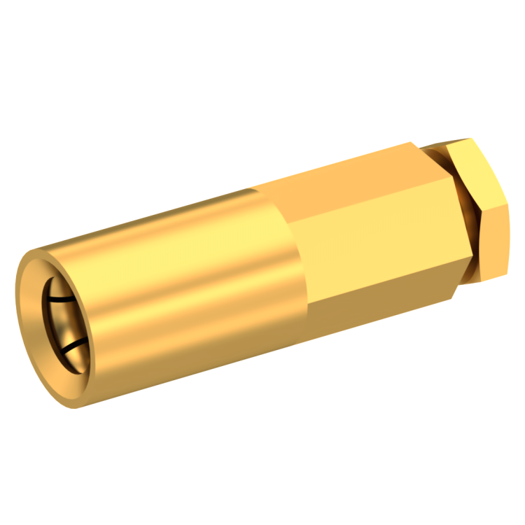 SSLB / STRAIGHT PLUG FEMALE SOLDER TYPE FOR .085''/50 SR GOLD