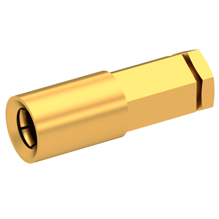 SSLB / STRAIGHT PLUG FEMALE SOLDER TYPE FOR .047''/50 SR GOLD