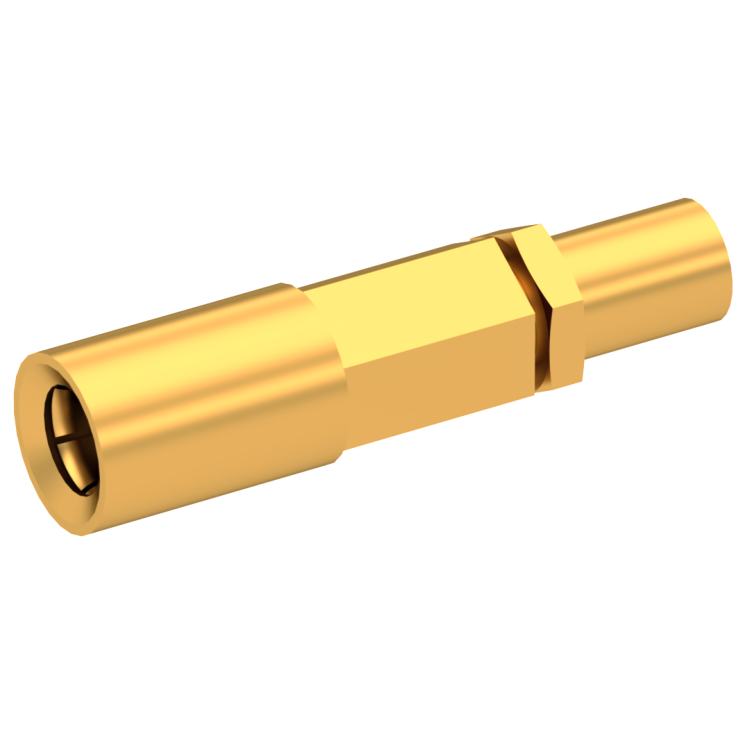 SSLB / STRAIGHT PLUG FEMALE CRIMP TYPE FOR 2.6/50 S CABLE GOLD