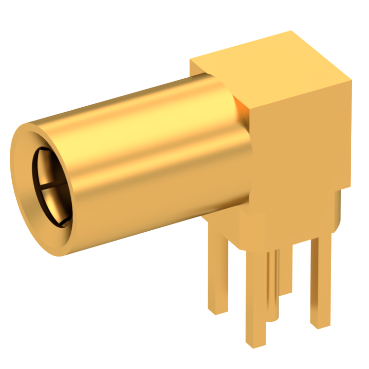 SSLB / RIGHT ANGLE PLUG FEMALE GOLD