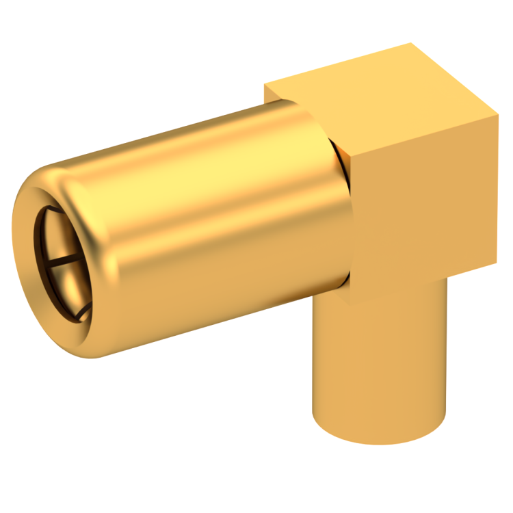 SSMB / RIGHT ANGLE PLUG FEMALE CRIMP TYPE FOR 2/50 S CABLE GOLD
