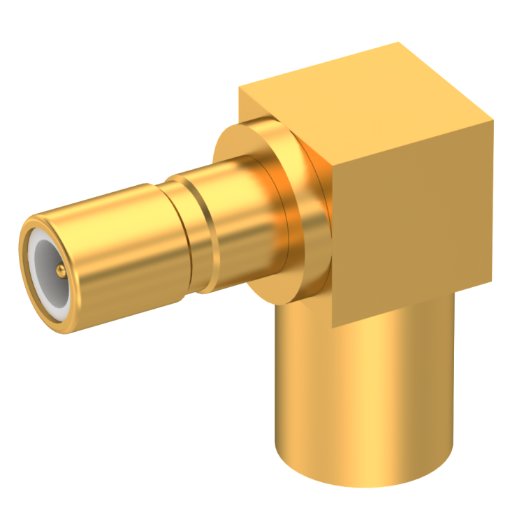 SSMB / RIGHT ANGLE JACK MALE SOLDER TYPE FOR 2.6/50 S CABLE GOLD