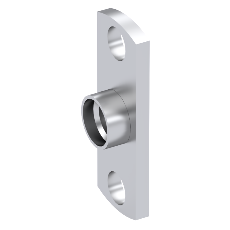 SMP / STRAIGHT 2 HOLE FLANGE SHROUD MALE GOLD SMOOTH BORE