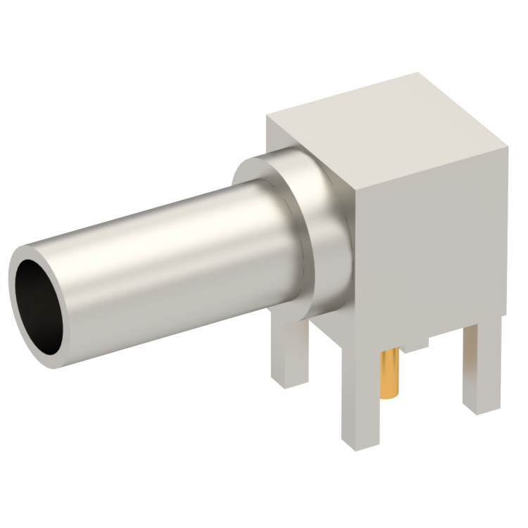 CABLE TERMINATION RIGHT ANGLE  CRIMP TYPE FOR 2.6/50 D CABLE NICKEL 