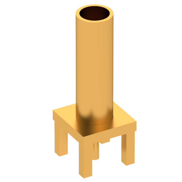 CABLE TERMINATION STRAIGHT  CRIMP TYPE FOR 2.6/50 S CABLE GOLD 