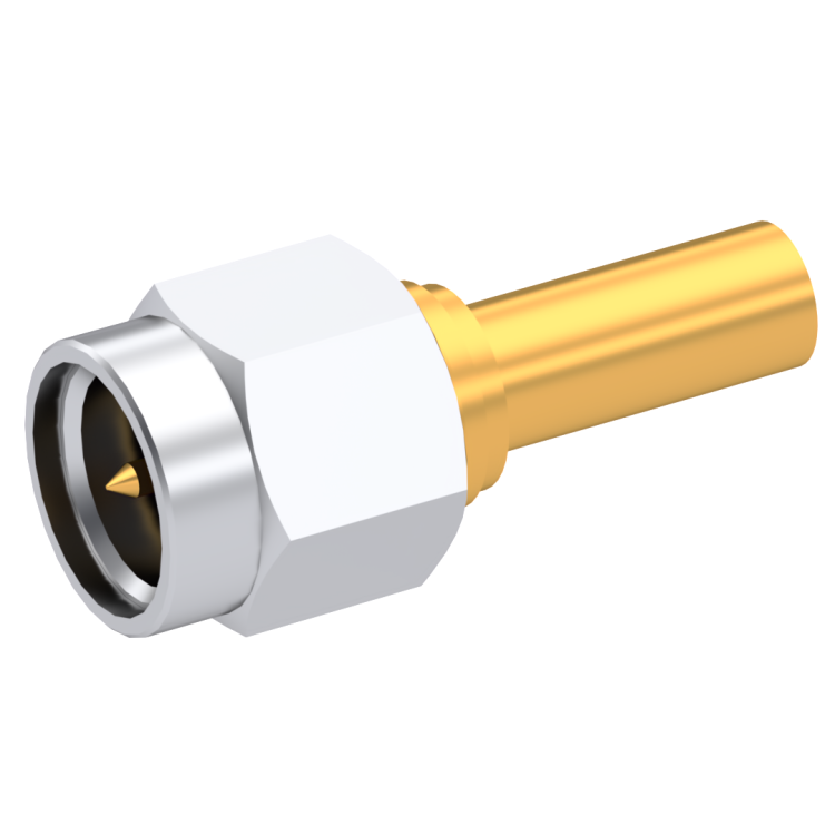 SMA / STRAIGHT PLUG MALE CRIMP TYPE FOR 2/50 S CABLE GOLD NON-CAPTIVE CONTACT