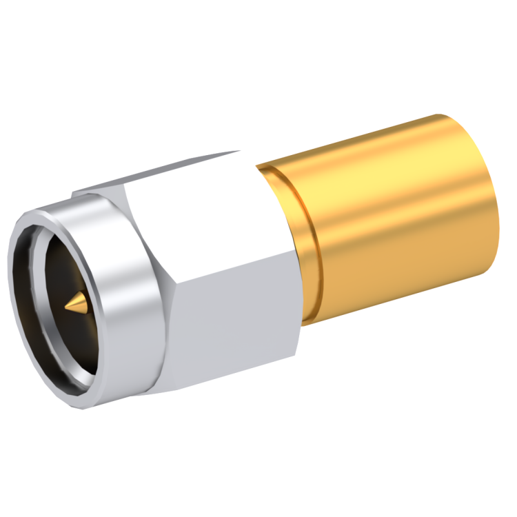 SMA / STRAIGHT PLUG MALE SOLDER TYPE FOR 5/50 D GOLD NON-CAPTIVE CONTACT