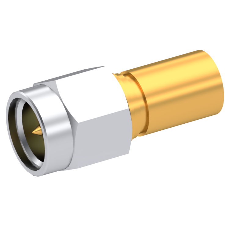 SMA / STRAIGHT PLUG MALE SOLDER TYPE FOR 3.8/95 S GOLD NON-CAPTIVE CONTACT