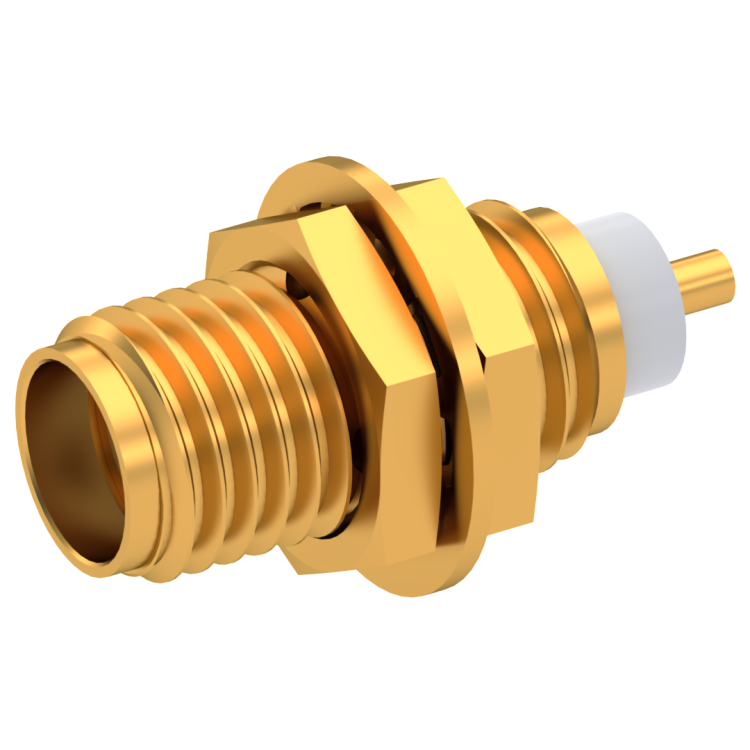 SMA / STRAIGHT JACK RECEPTACLE FEMALE GOLD CAPTIVE CONTACT|ROUND BODY