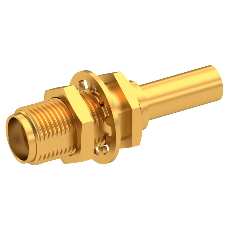 SMA / STRAIGHT JACK FEMALE CRIMP TYPE FOR 2/50 S CABLE GOLD NON-CAPTIVE CONTACT