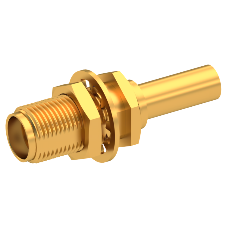 SMA / STRAIGHT JACK FEMALE CRIMP TYPE FOR 2.6/50 S CABLE GOLD NON-CAPTIVE CONTACT