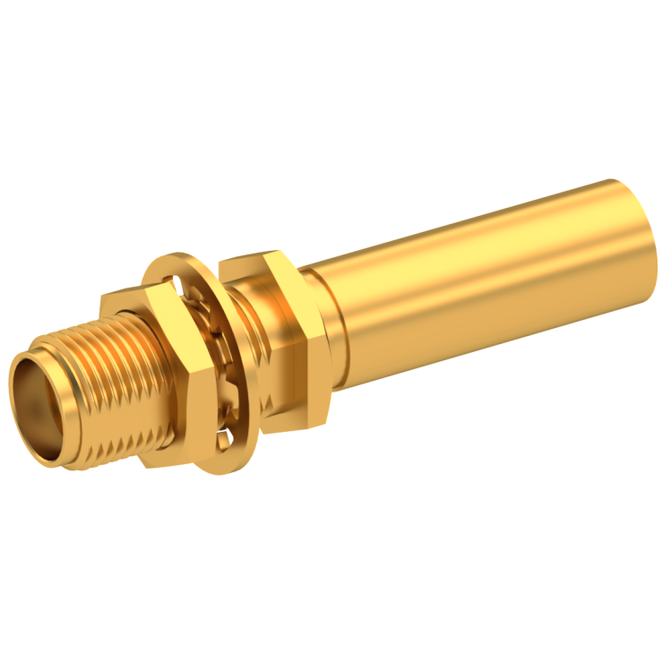 SMA / STRAIGHT JACK FEMALE CRIMP TYPE FOR 2/50 D CABLE GOLD NON-CAPTIVE CONTACT