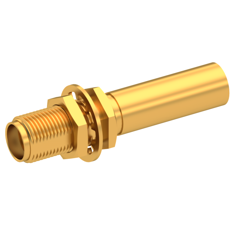 SMA / STRAIGHT JACK FEMALE SOLDER TYPE FOR 2.6/50 S CABLE GOLD NON-CAPTIVE CONTACT