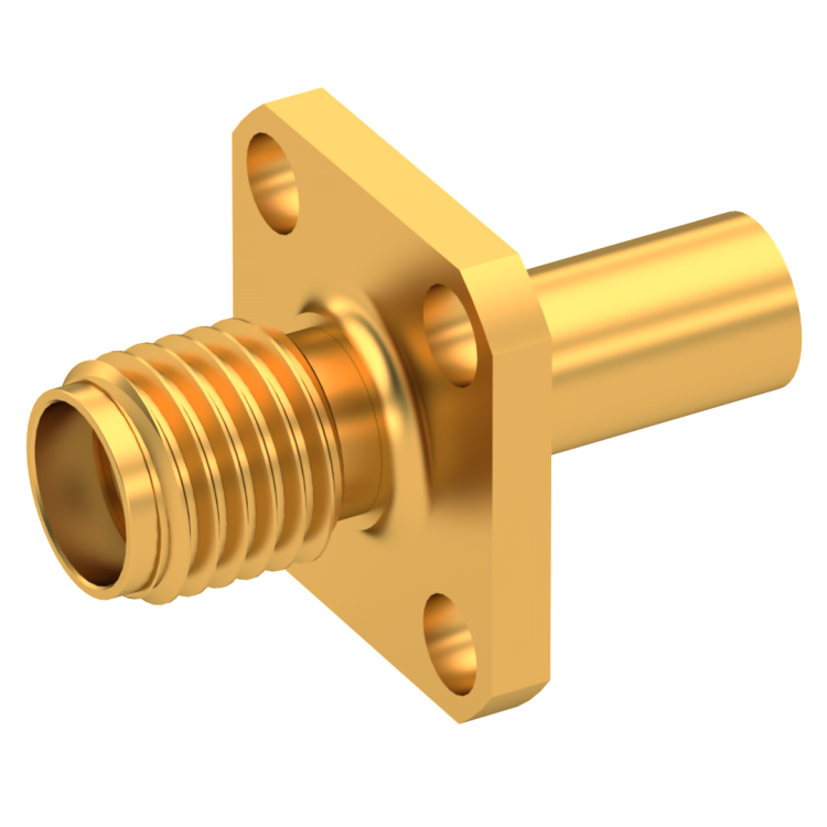 SMA / STRAIGHT JACK FEMALE CRIMP TYPE FOR 2.6/50 D CABLE GOLD NON-CAPTIVE CONTACT