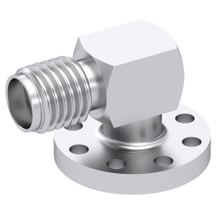 SMA / RIGHT ANGLE JACK RECEPTACLE FEMALE PASSIVATED NON-CAPTIVE REAR CONTACT|STANDARD FLANGE SMA / RIGHT ANGLE JACK RECEPTACLE FEMALE PASSIVATED NON-CAPTIVE REAR CONTACT|STANDARD FLANGE