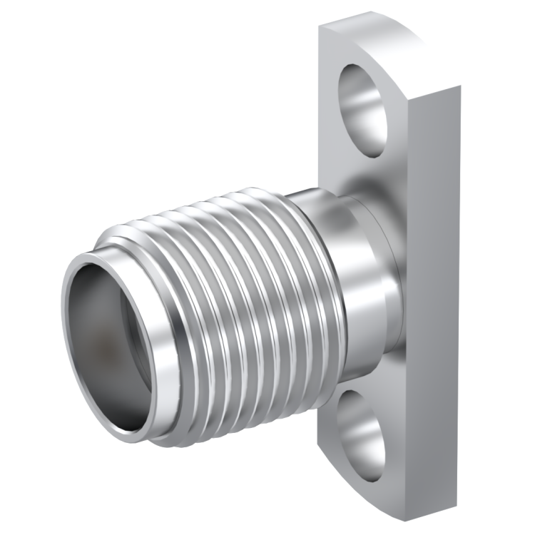 SMA / STRAIGHT JACK FEMALE PASSIVATED  NARROW FLANGE|NO EMI GASKET