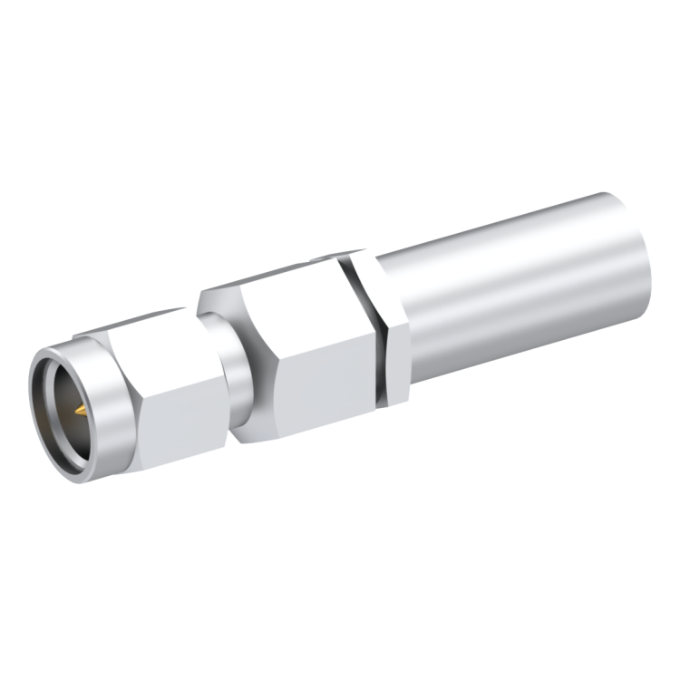SMA / STRAIGHT PLUG MALE CRIMP TYPE FOR 5/50 D PASSIVATED CAPTIVE CONTACT