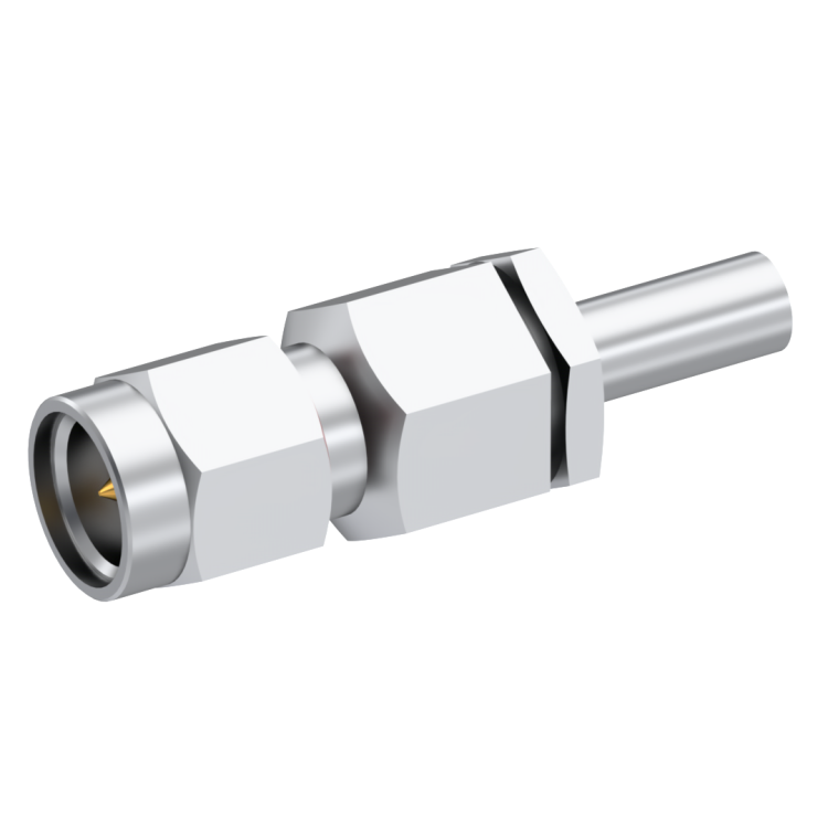 SMA / STRAIGHT PLUG MALE CRIMP TYPE FOR 2.6/50 S CABLE PASSIVATED CAPTIVE CONTACT