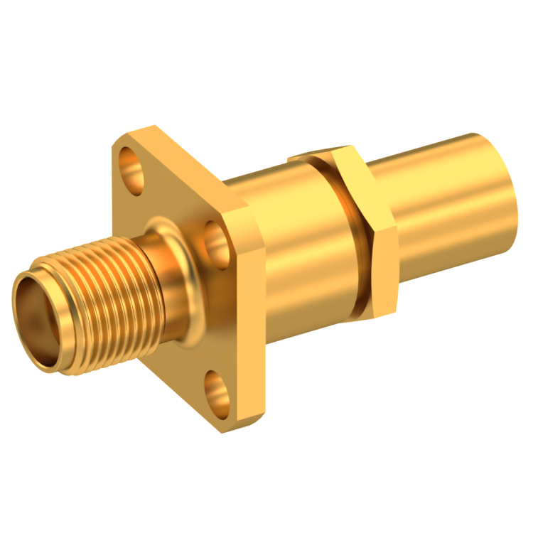 SMA / STRAIGHT JACK FEMALE CRIMP TYPE FOR 5/50 D GOLD CAPTIVE CONTACT
