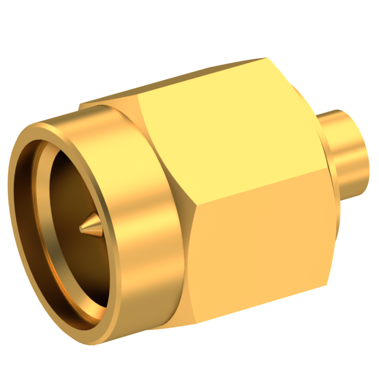 SMA / STRAIGHT PLUG MALE SOLDER TYPE FOR .085''/50 SR GOLD NON-CAPTIVE CONTACT