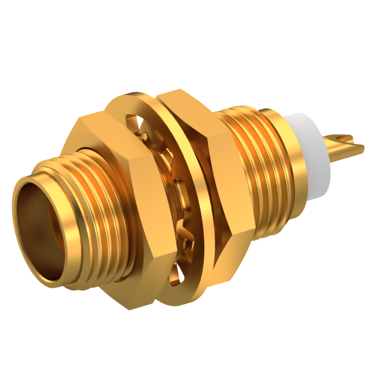 SMA / STRAIGHT JACK RECEPTACLE FEMALE GOLD CAPTIVE CONTACT|ROUND BODY