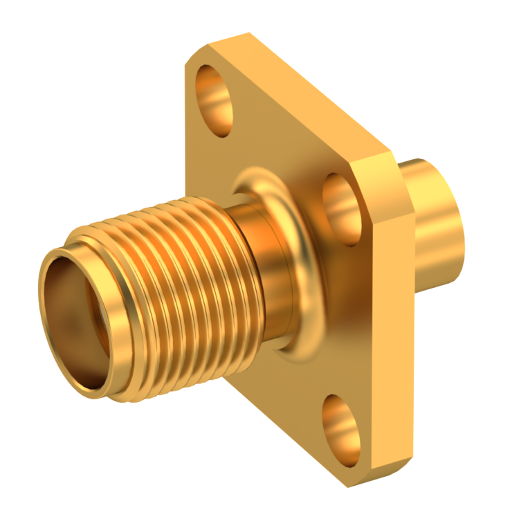 SMA / STRAIGHT JACK FEMALE SOLDER TYPE FOR .141''/50 SR GOLD CAPTIVE CONTACT FOR ONE STEP ASSEMBLY