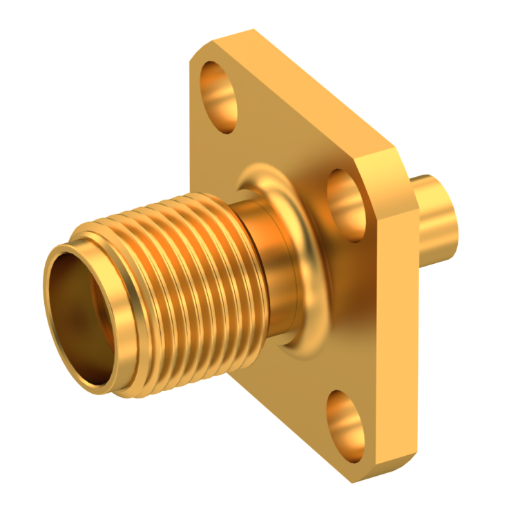 SMA / STRAIGHT JACK FEMALE SOLDER TYPE FOR .085''/50 SR GOLD CAPTIVE CONTACT FOR ONE STEP ASSEMBLY