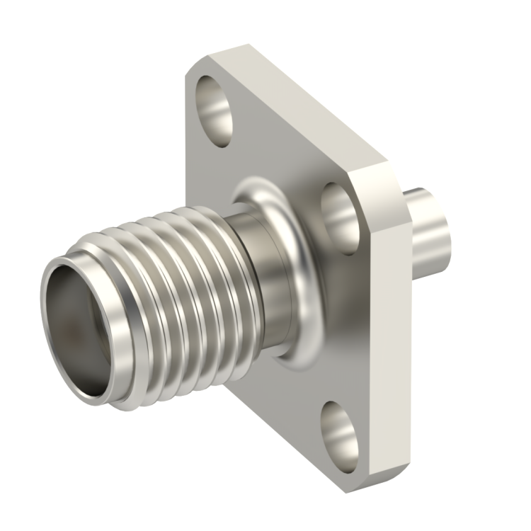 SMA / STRAIGHT JACK FEMALE SOLDER TYPE FOR .085''/50 SR NICKEL NON-CAPTIVE CONTACT