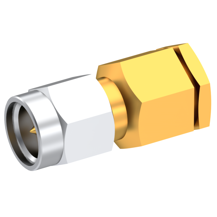 SMA / STRAIGHT PLUG MALE SOLDER CLAMP FOR .085''/50 SR GOLD CAPTIVE CONTACT