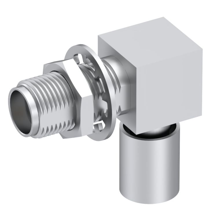 SMA / RIGHT ANGLE JACK FEMALE CRIMP TYPE FOR 5/50 D PASSIVATED SMA / RIGHT ANGLE JACK FEMALE CRIMP TYPE FOR 5/50 D PASSIVATED