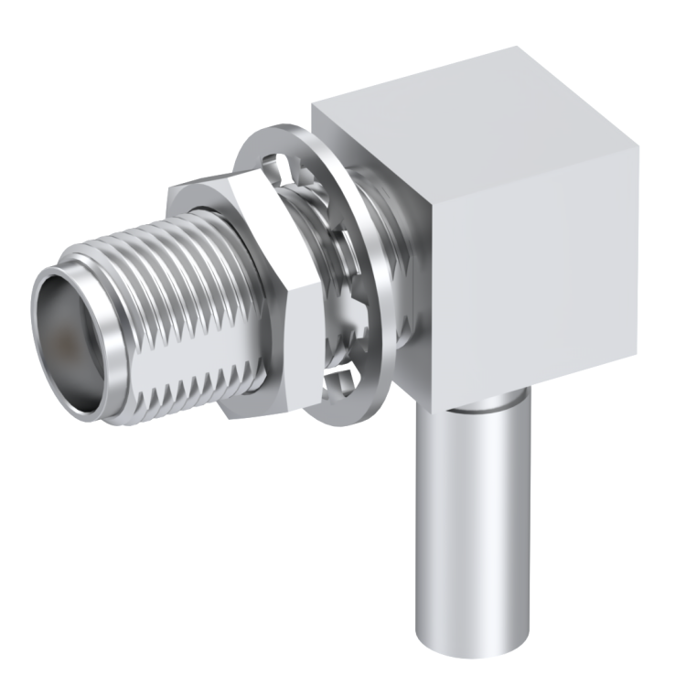 SMA / RIGHT ANGLE JACK FEMALE CRIMP TYPE FOR 2/50 D CABLE PASSIVATED SMA / RIGHT ANGLE JACK FEMALE CRIMP TYPE FOR 2/50 D CABLE PASSIVATED