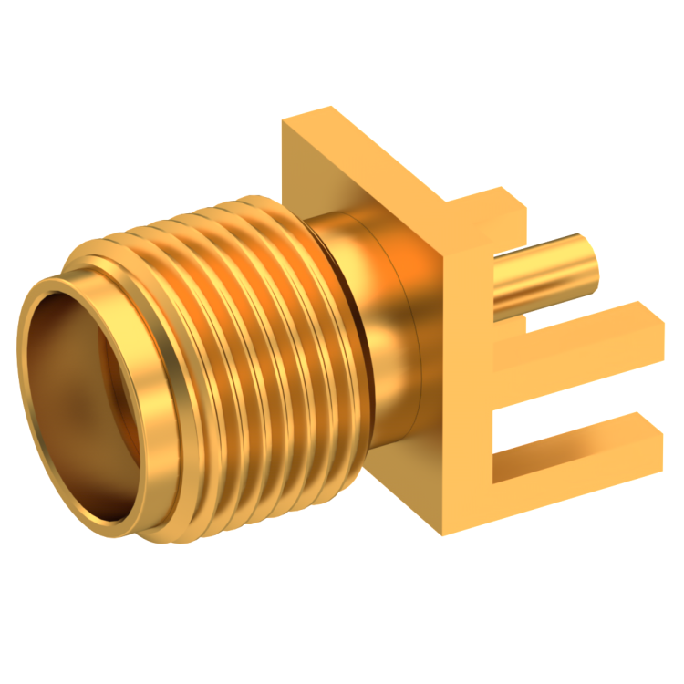 SMA / EDGE CARD JACK FEMALE GOLD